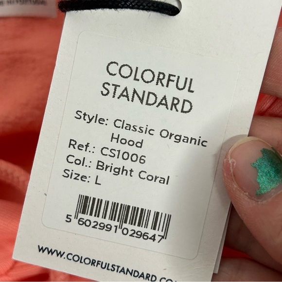 Colorful Standard Coral Classic Organic Hoodie NWT - Picture 10 of 14